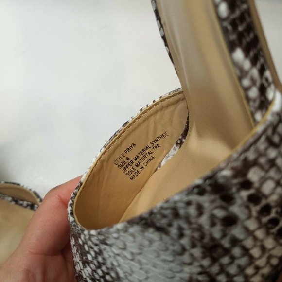 Lulu's Priya Snake Print Ankle Strap Platform Heel - Picture 7 of 11